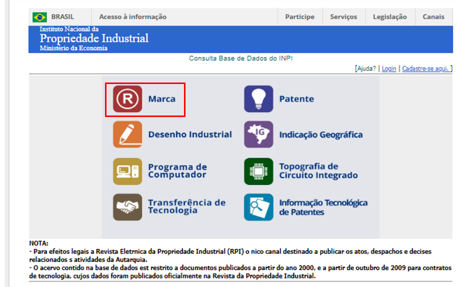 pesquisa de marca registrada