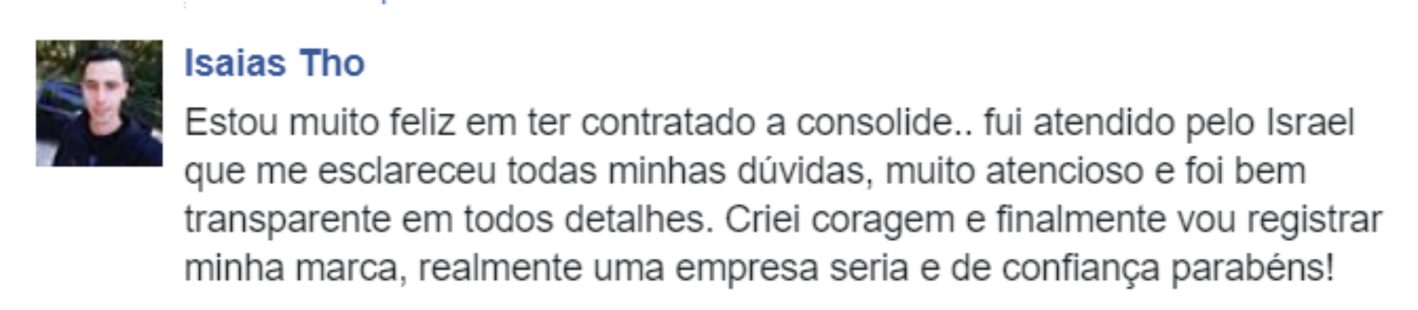 comentário no Facebook