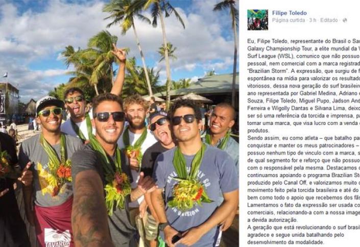 Registro da Marca Brazilian Storm cortou a onda dos surfistas brasileiros