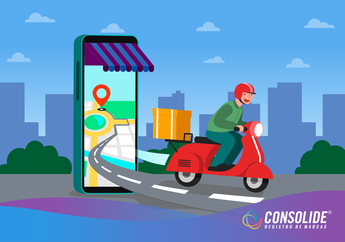 entregador de moto delivery
