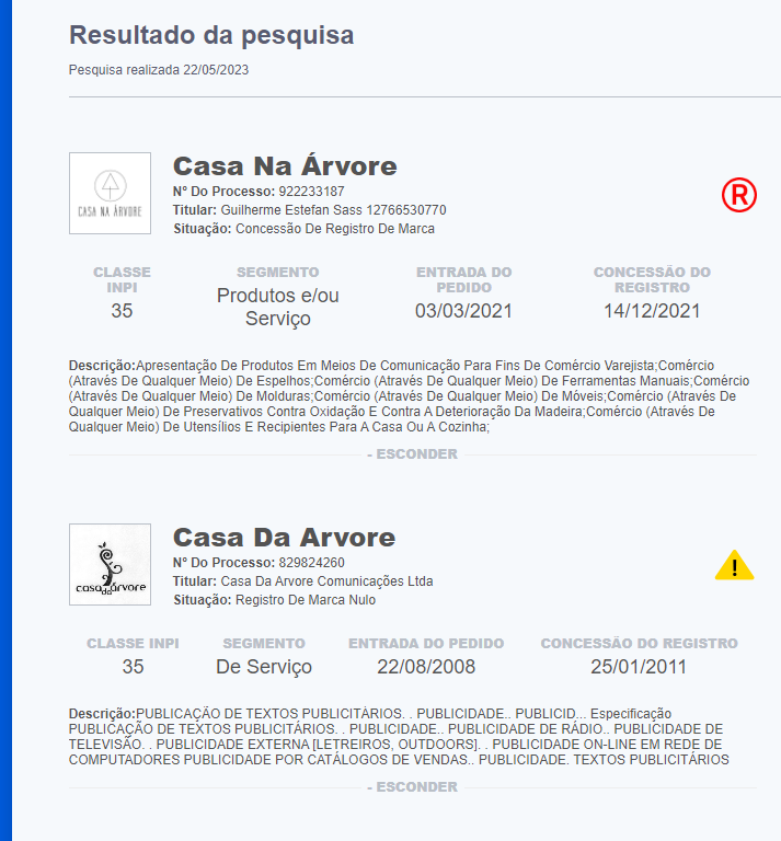 pesquisa de marca registrada