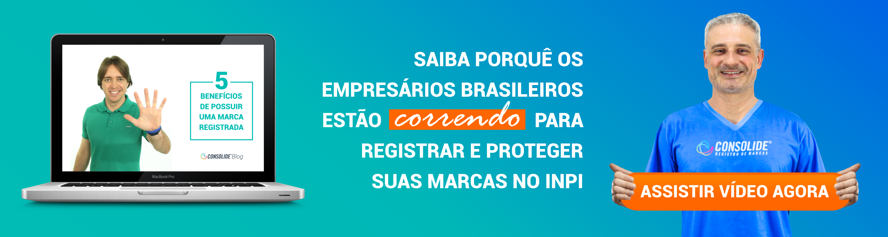 call to action para página de conversão vídeo dos benefícios de registrar a marca