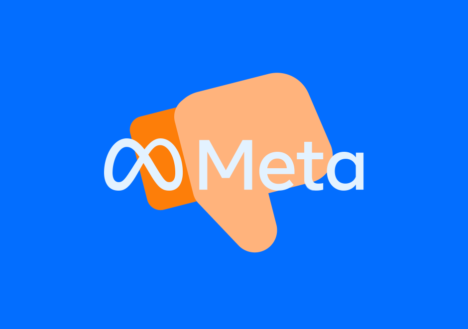 Imagem com a logo da meta
